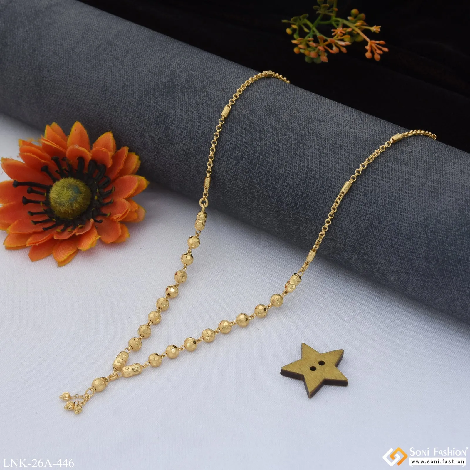 1 Gram Gold Plated Casual Design Designer Necklace for Ladies - Style A446
