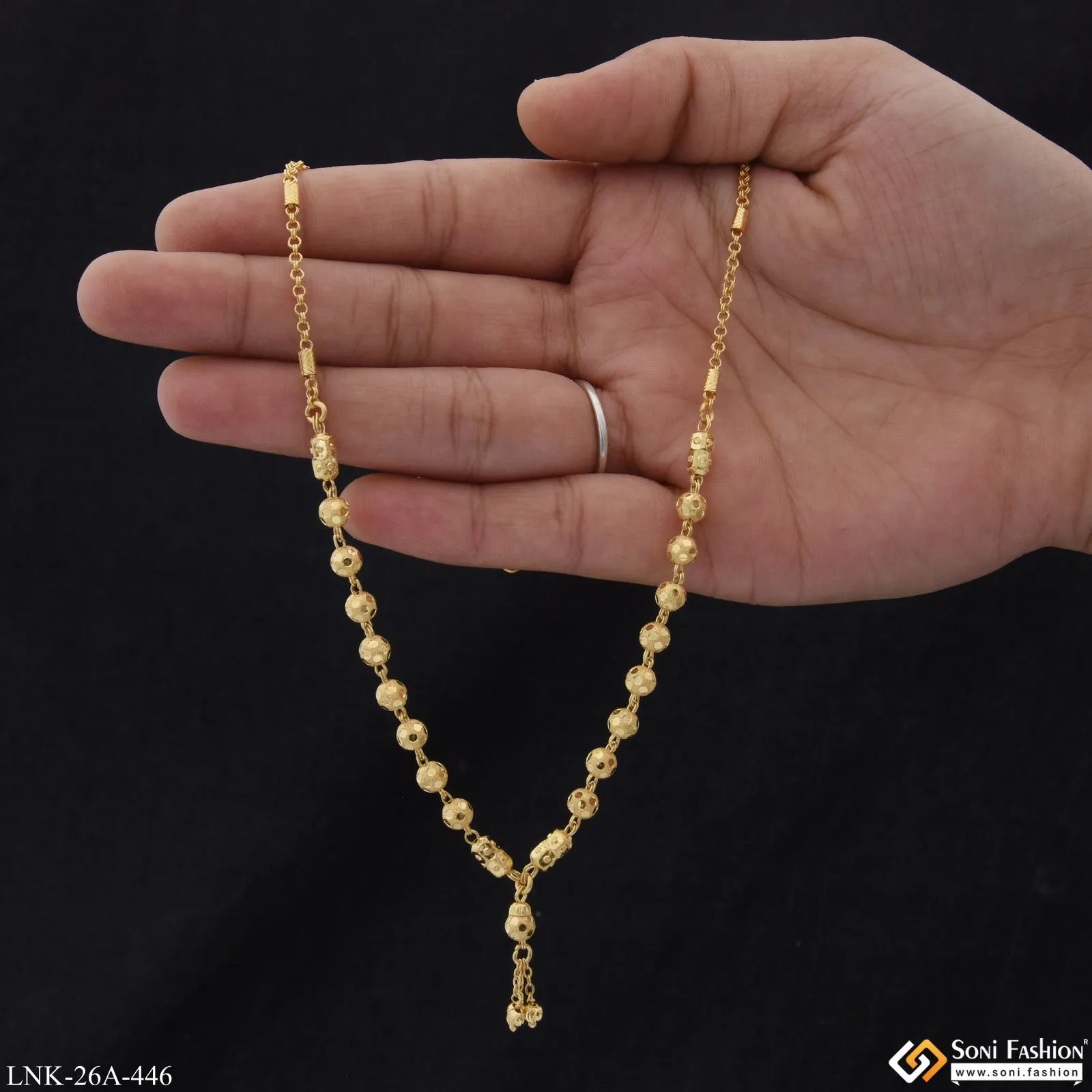 1 Gram Gold Plated Casual Design Designer Necklace for Ladies - Style A446