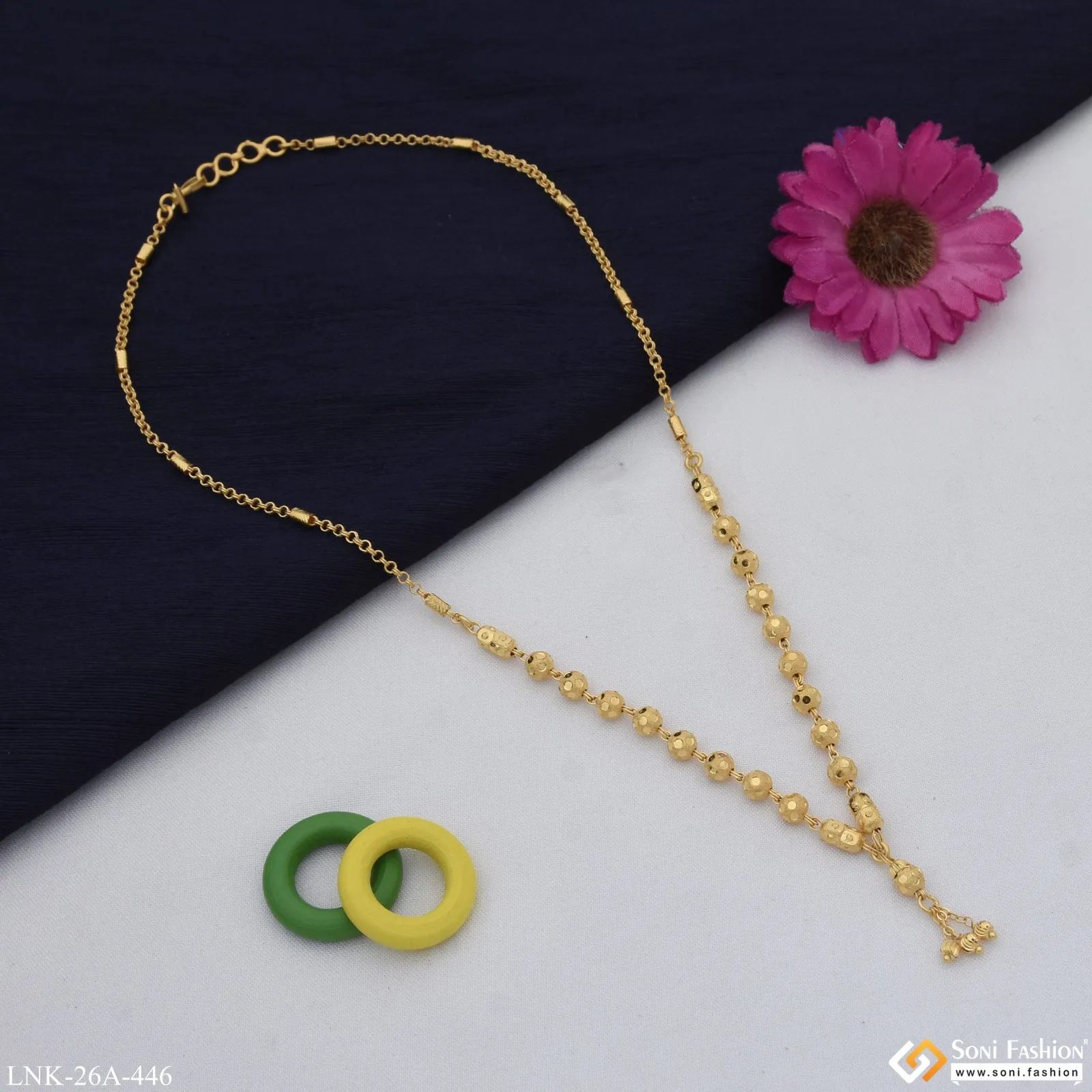 1 Gram Gold Plated Casual Design Designer Necklace for Ladies - Style A446