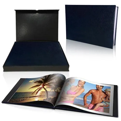 12x16" Leather Look Padded Hard Cover Book in Presentation Box