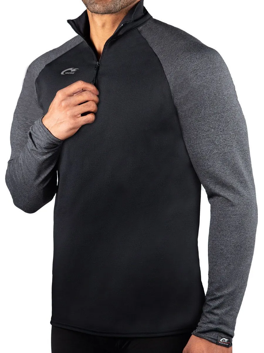 45. ProWikMax 2-Tone 1/4 Zip Long Sleeve Shirt