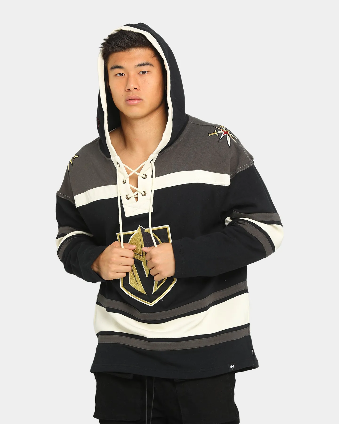 47 Brand Golden Knights Superior Lacer Hoodie Jet Black