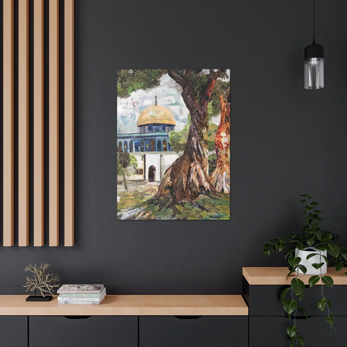 A Tree in Palestine, Quality Canvas Wall Art Print, Ready to Hang Wall Art Home Decor