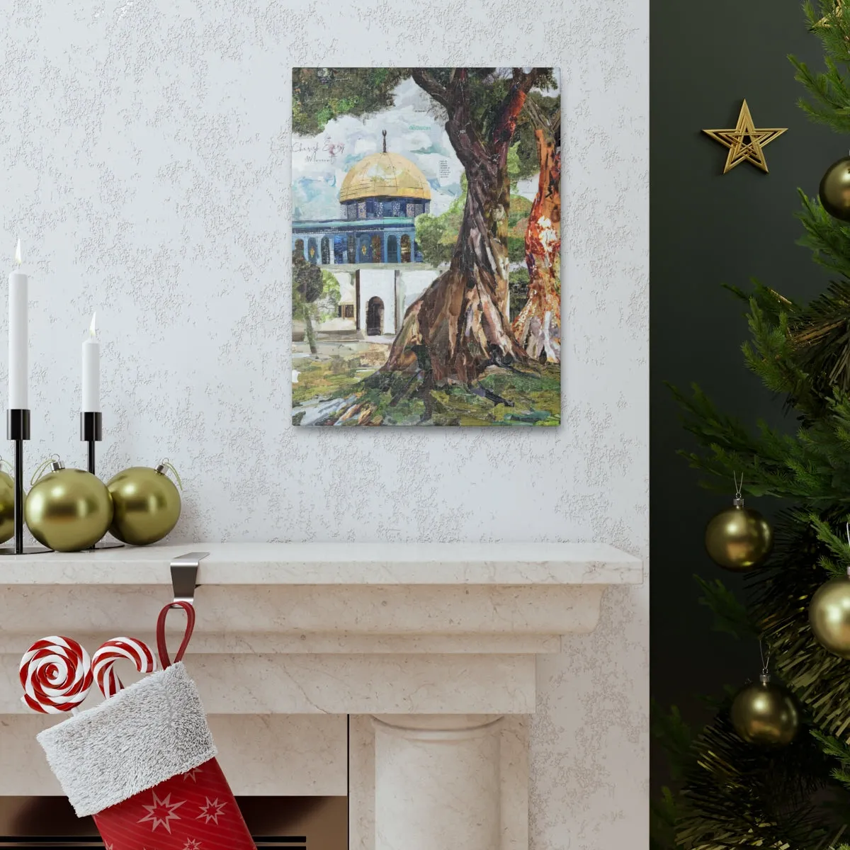 A Tree in Palestine, Quality Canvas Wall Art Print, Ready to Hang Wall Art Home Decor