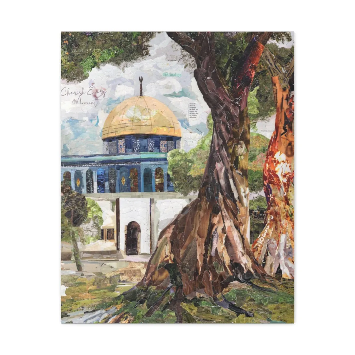 A Tree in Palestine, Quality Canvas Wall Art Print, Ready to Hang Wall Art Home Decor