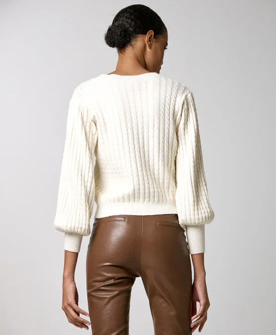 Access Fashion Cream Cable Knit Sweater