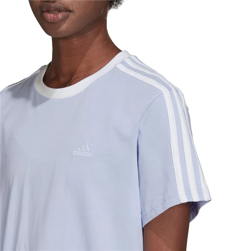 adidas 3 Stripe BF Tee - Womens - Violet Tone/White