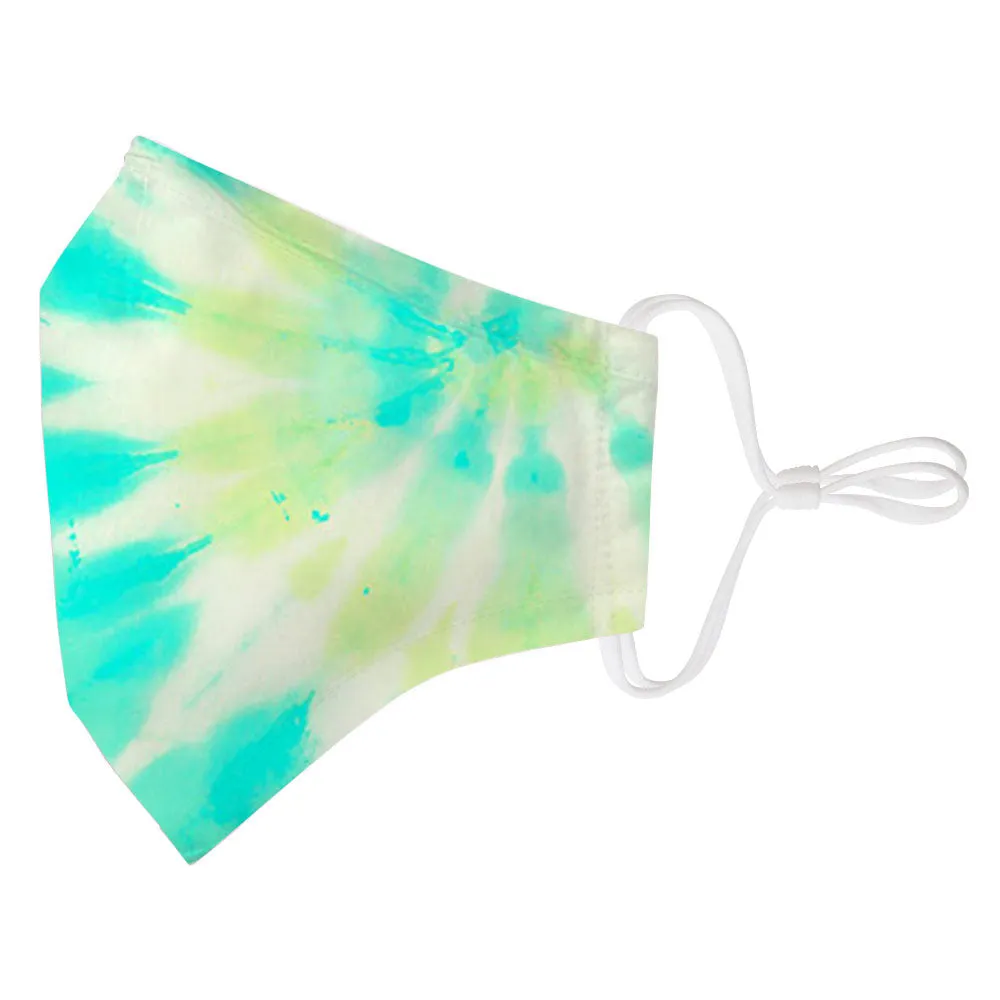 Adult Small Face Mask Green Tie Dye