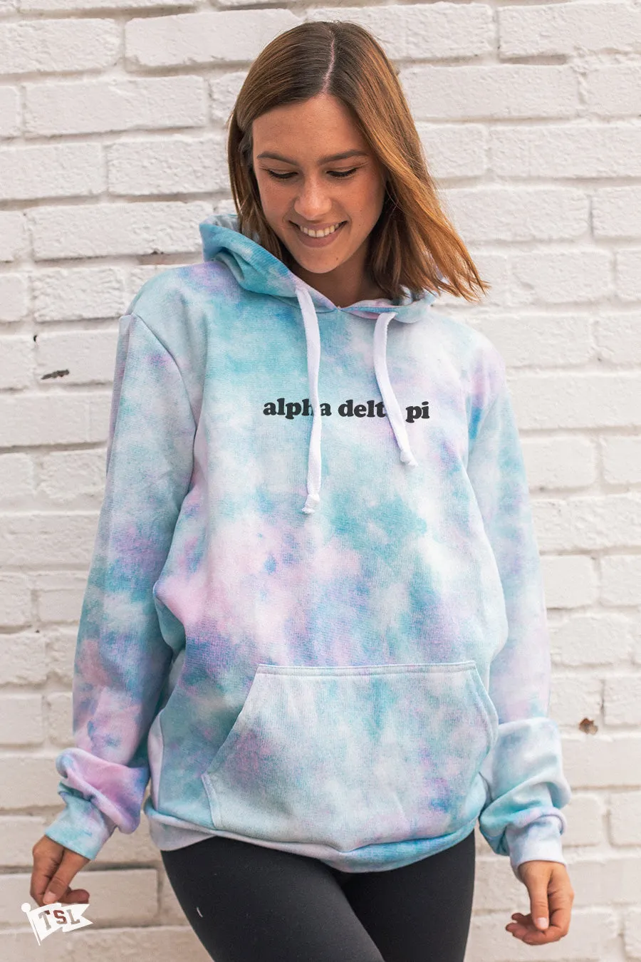 Alpha Delta Pi Simple Digi-Tie Dye Hoodie