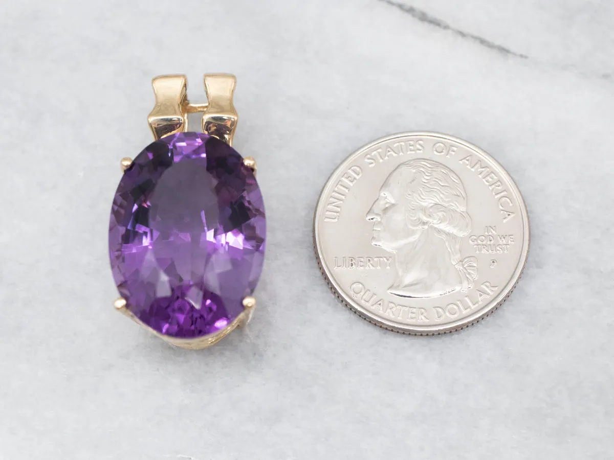 Amethyst Solitaire Cocktail Pendant