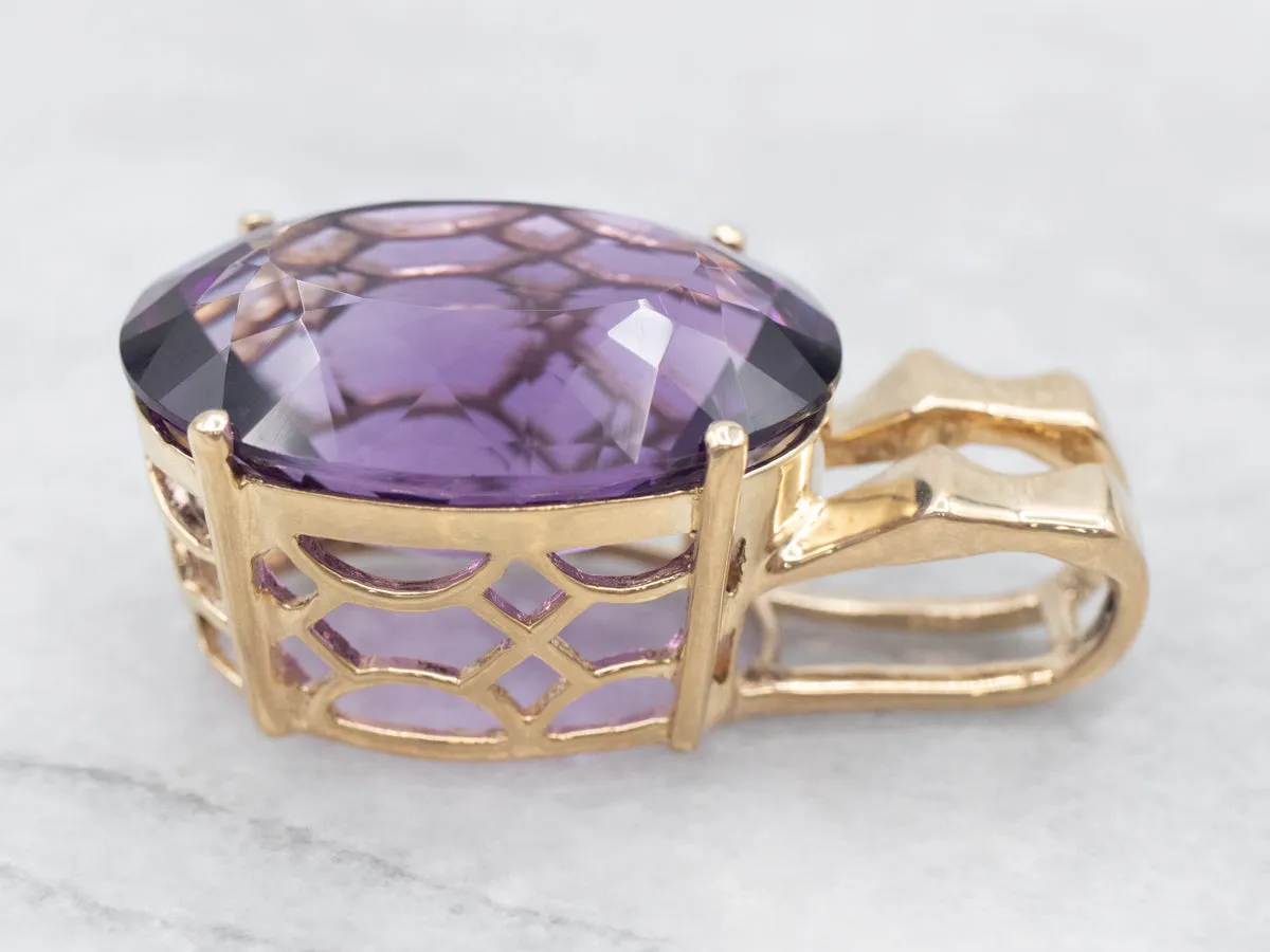 Amethyst Solitaire Cocktail Pendant
