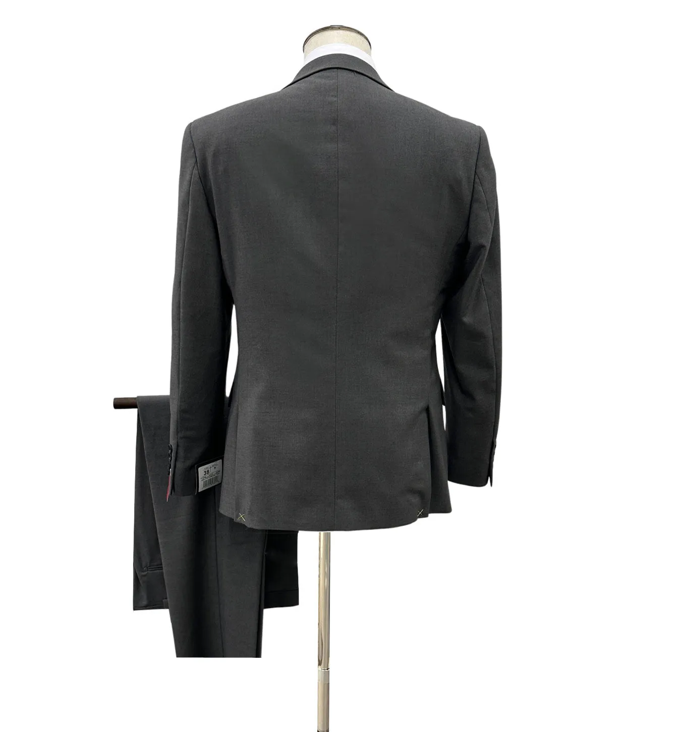 Angelo Rossi Modern Fit Vested Suit - Charcoal