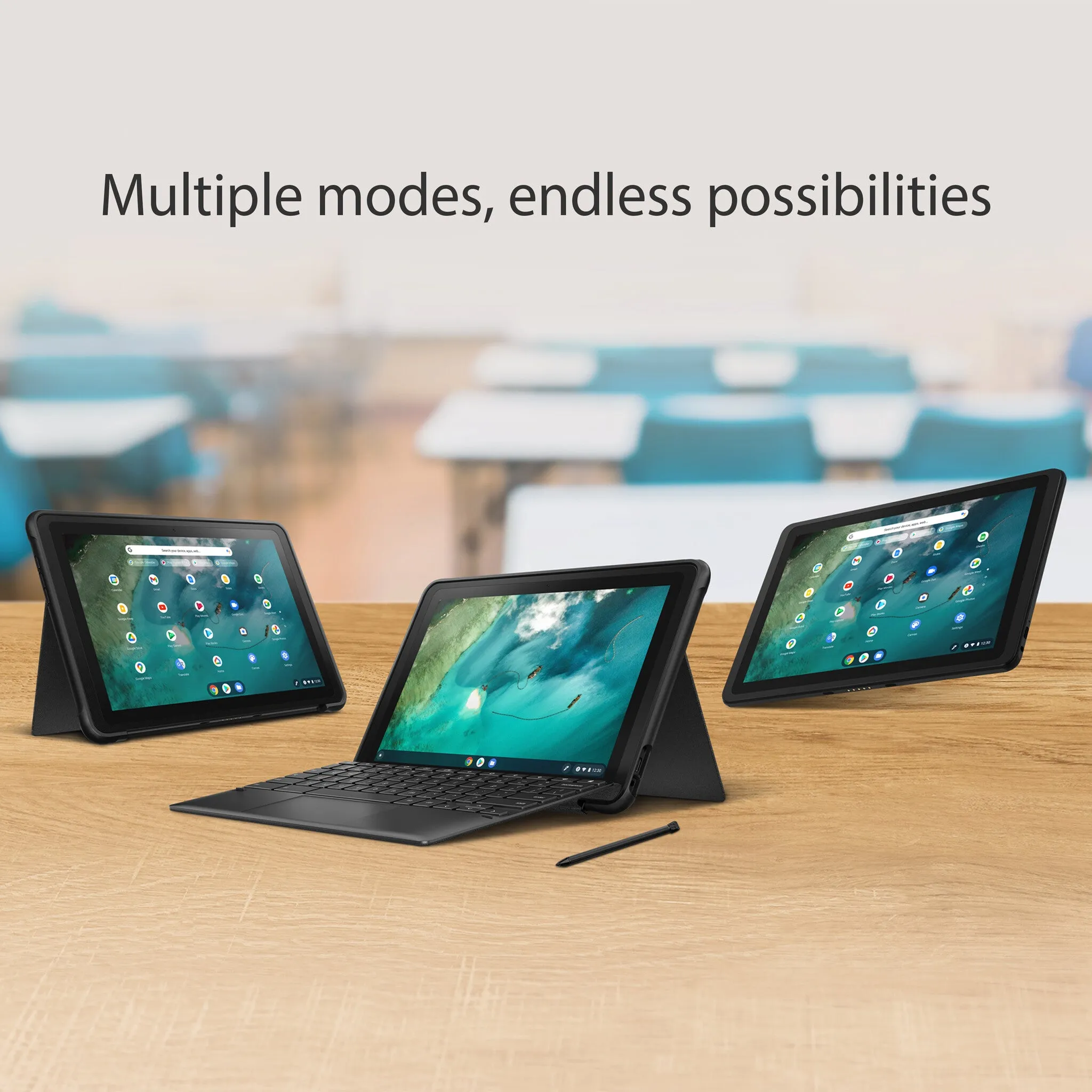 ASUS Chromebook CZ1000DVA-L30031 MediaTek MT8183 25.6 cm (10.1") Touchscreen WUXGA 4 GB LPDDR4x-SDRAM 64 GB eMMC Wi-Fi 5 (802.11ac) ChromeOS Black