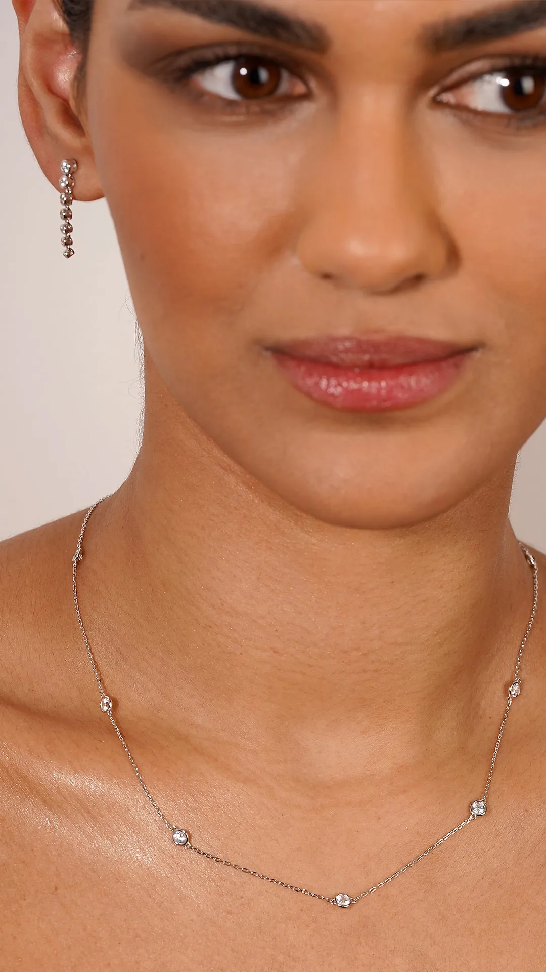 Baby Quentin Drop Earrings White Gold Plated