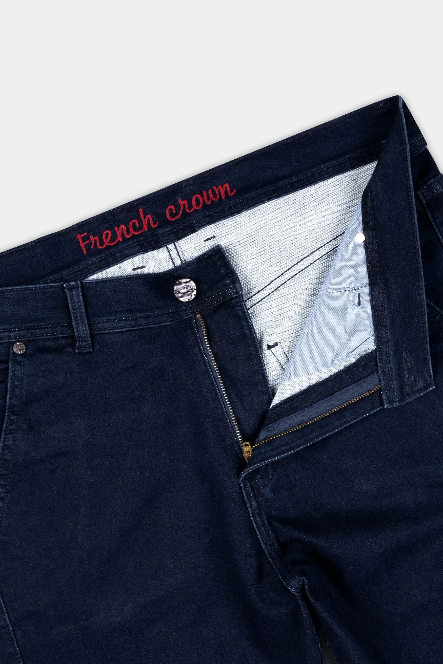 Berry Blue Rinse Wash Camouflage Pockets printed Cargo Denim