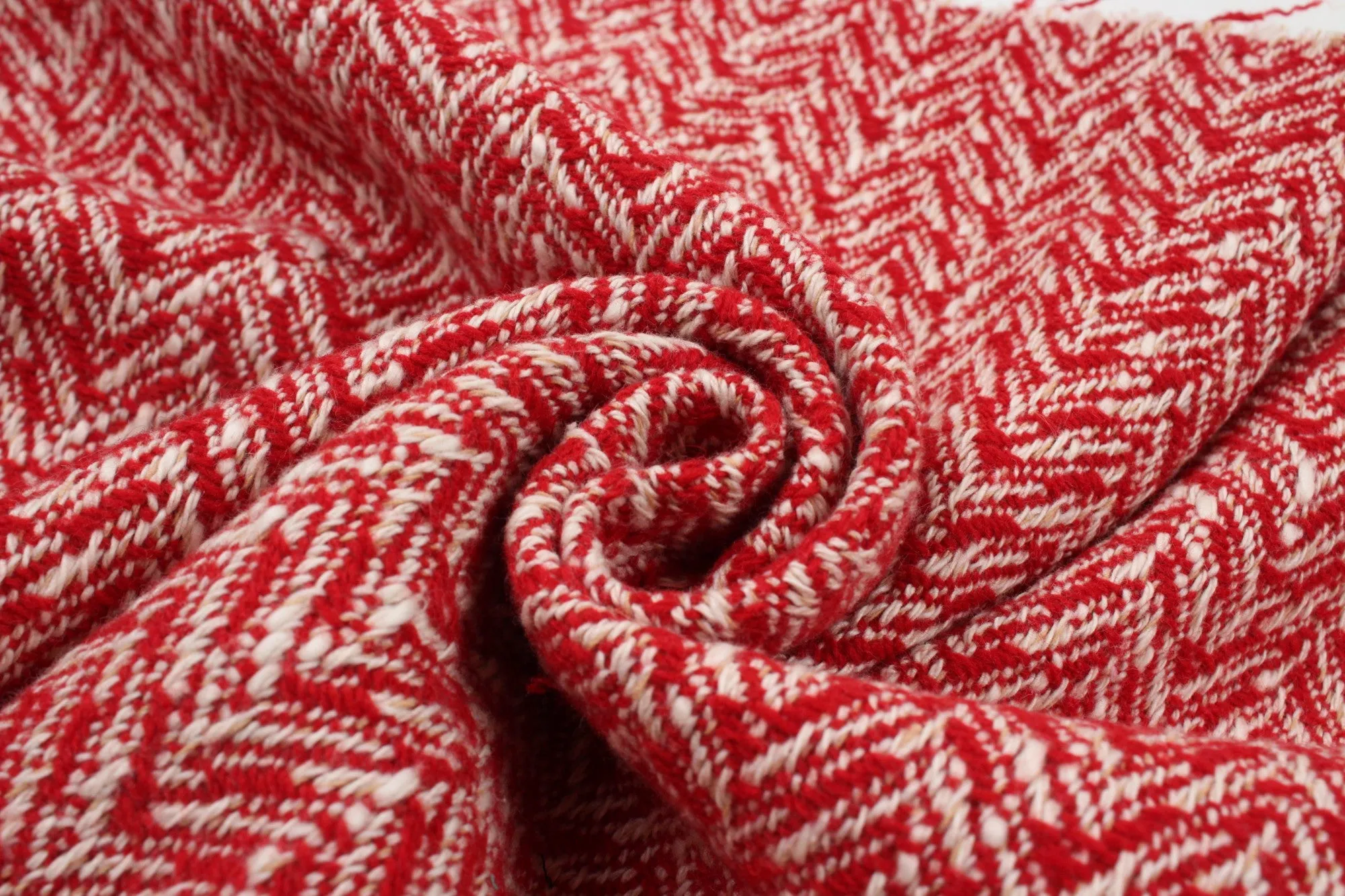 Bi-Color Recycled Wool Chevron for Outwear - 2 Colors Available