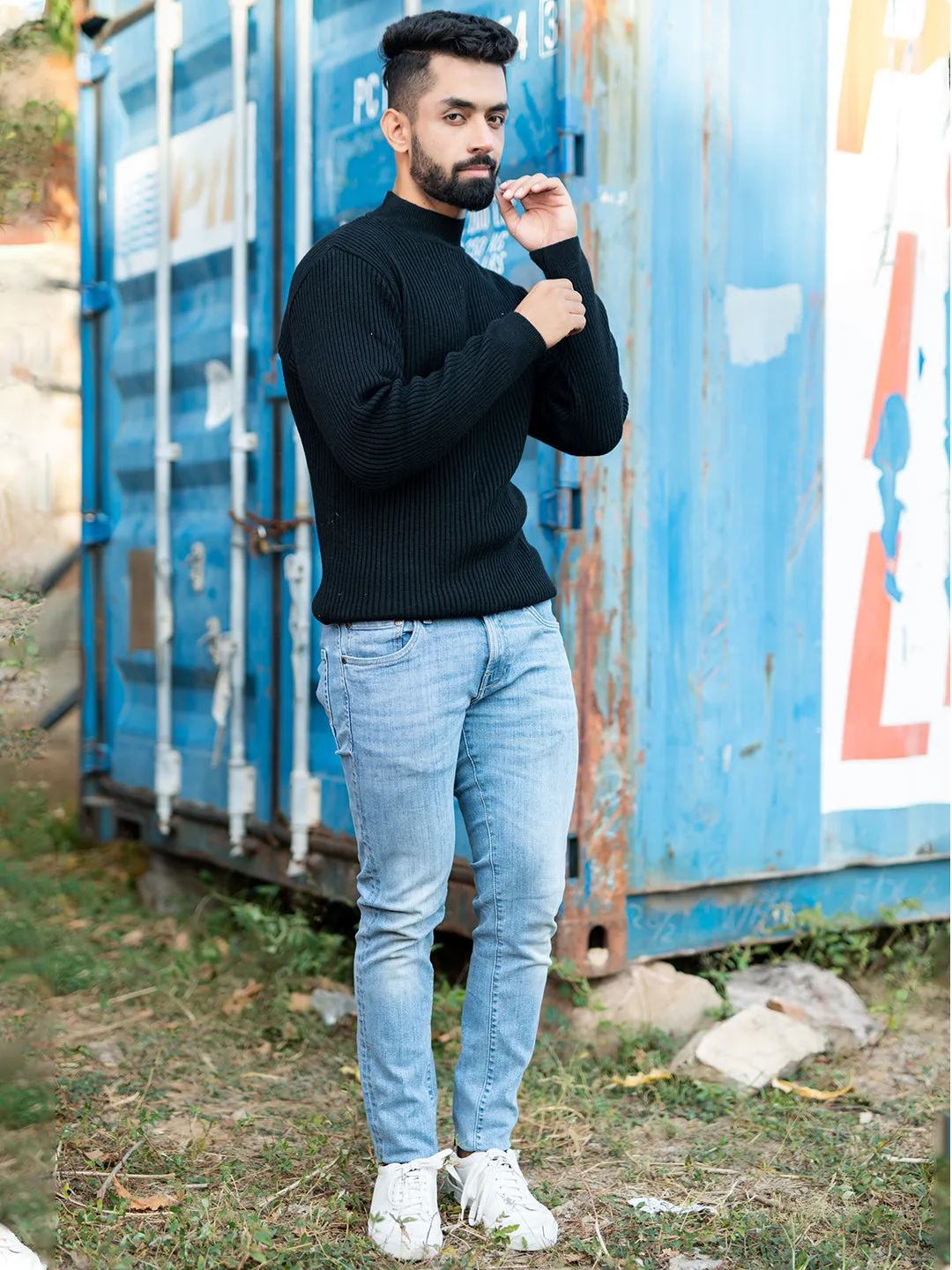 Black Color Turtle Neck Sweater