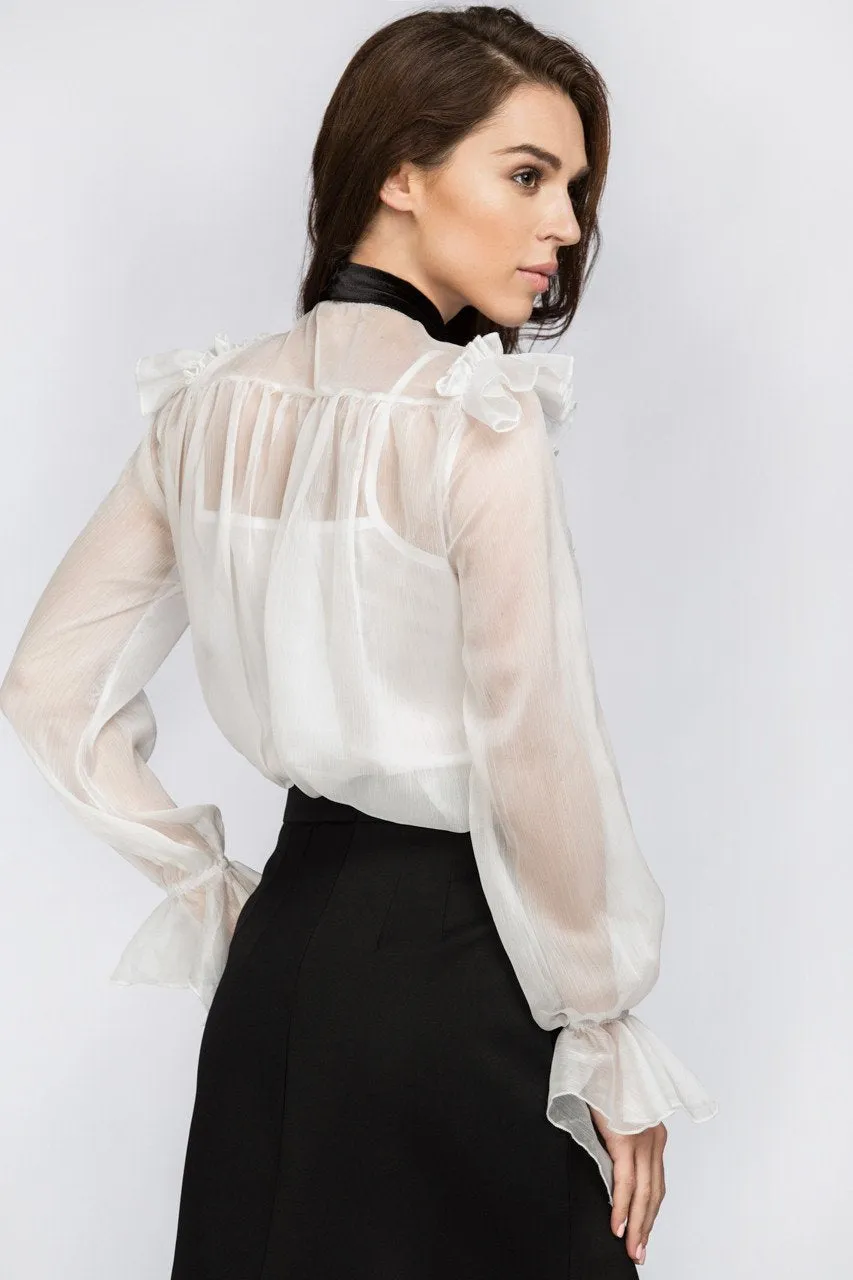 Black Gold Button Detail Skirt