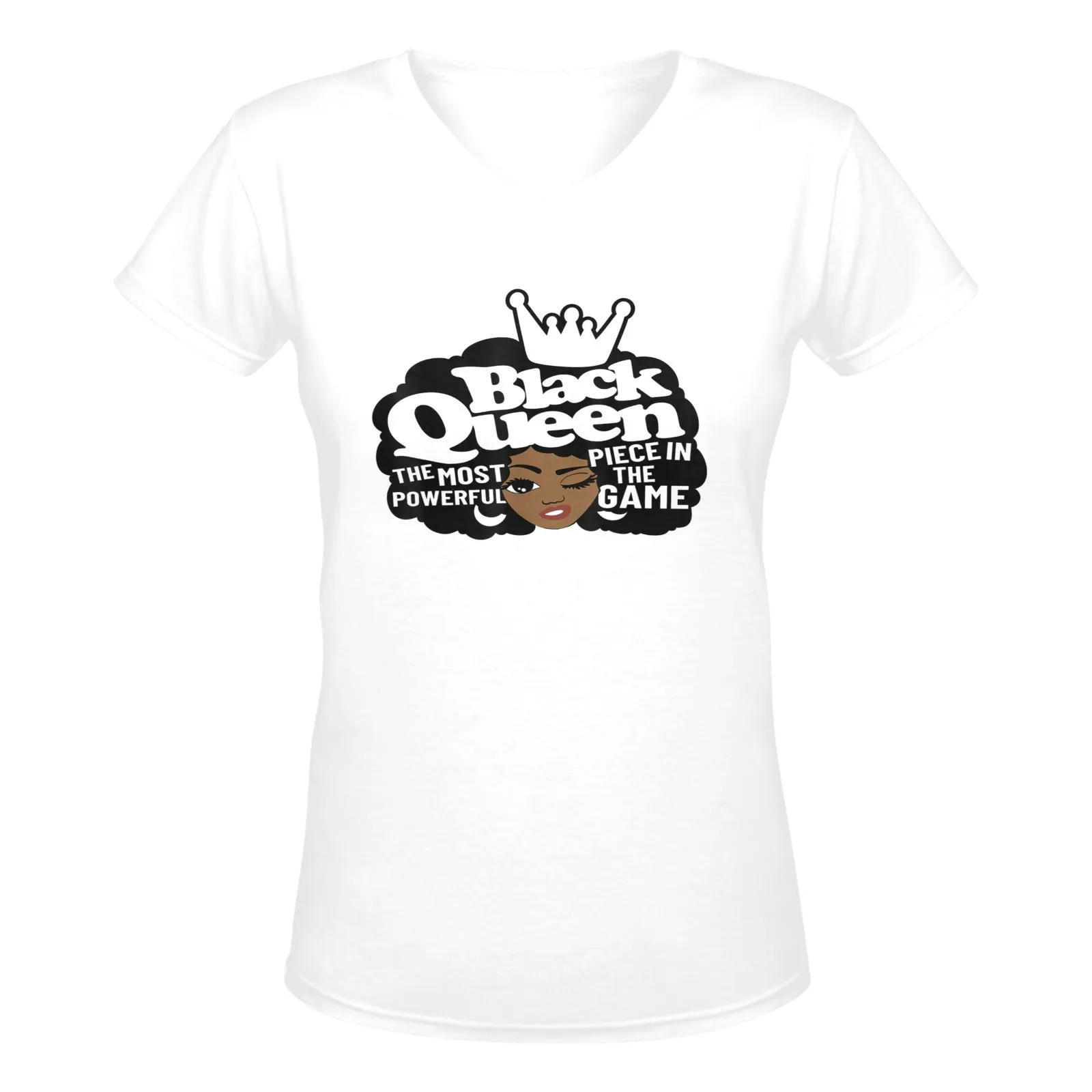 BQM Tees Women's Deep V-neck T-shirt (Model T19)