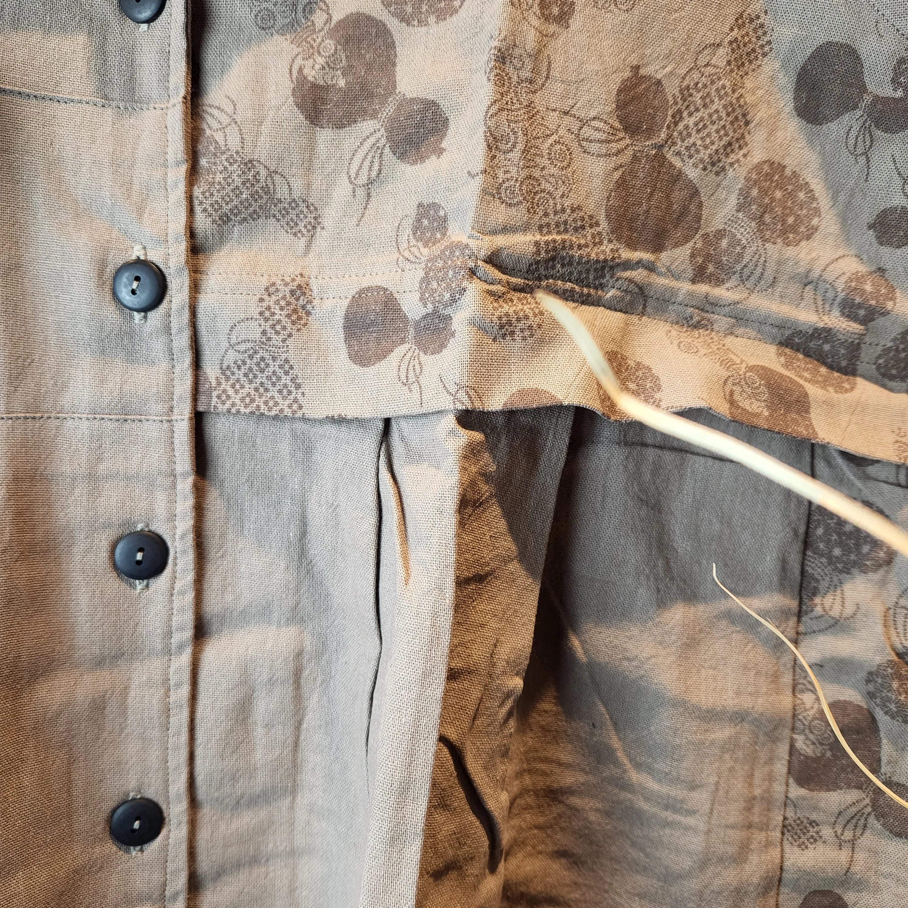 Calabash Sake Bottle Print Short Sleeve Dress