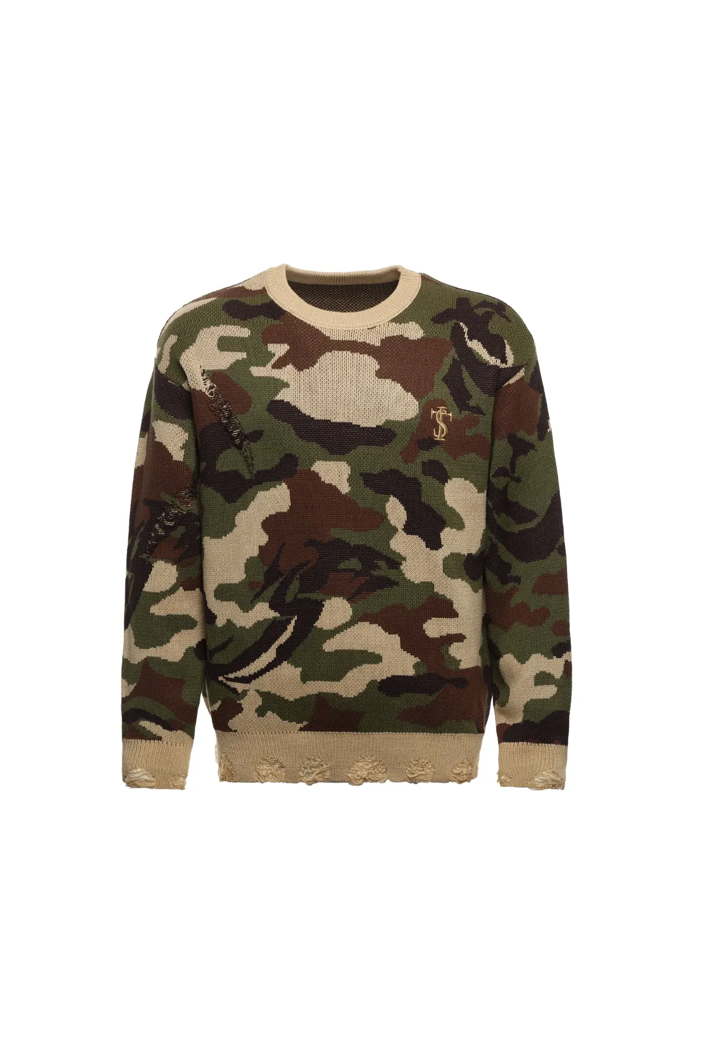 Camouflage Knitted Sweater