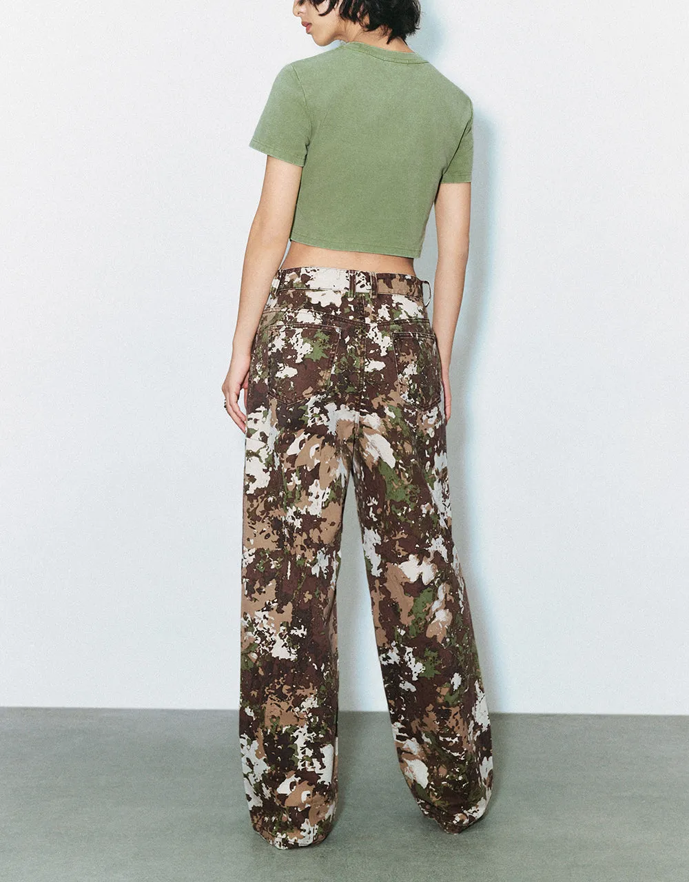 Camouflage Straight Pants