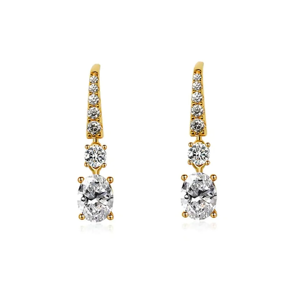 CARAT* London Gold Vermeil Noa Drop Earrings