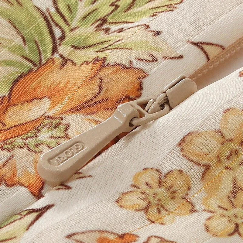 Cold Shoulder Floral Dress