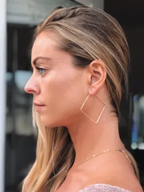 Dainty Rose Gold Square Threaders by Toasted Jewelry