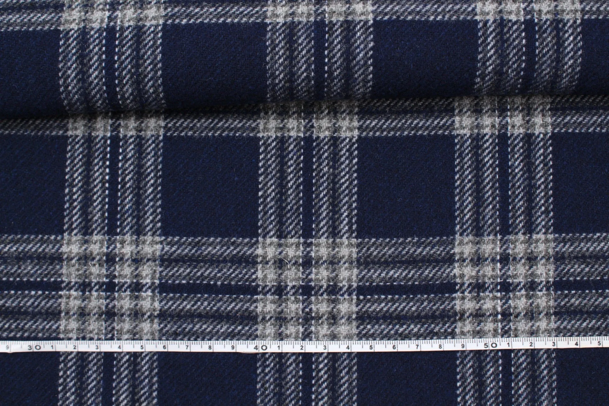 Double Face Recycled Wool for Outwear - Checks