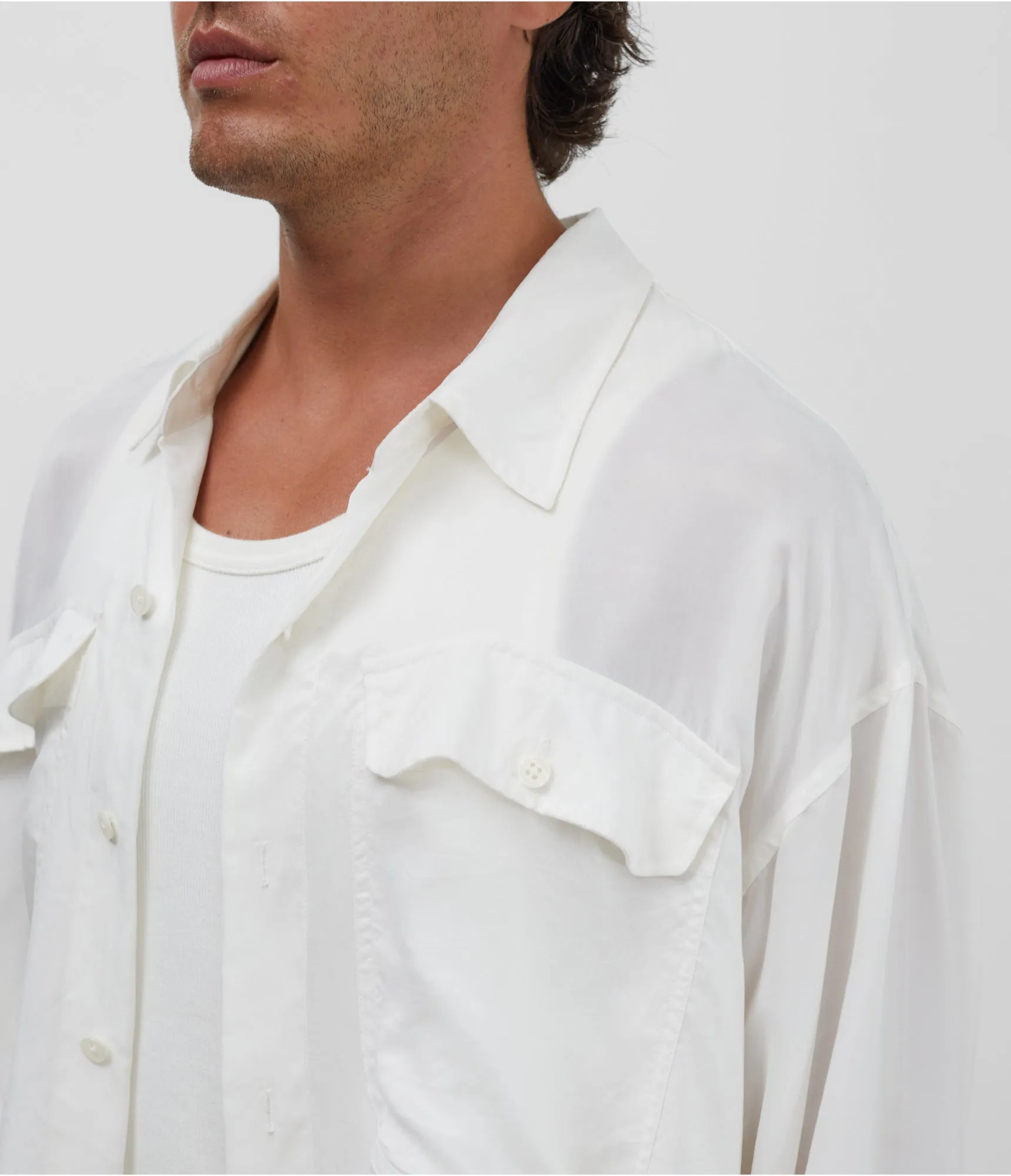 DOUBLE POCKET BOXY SHIRT