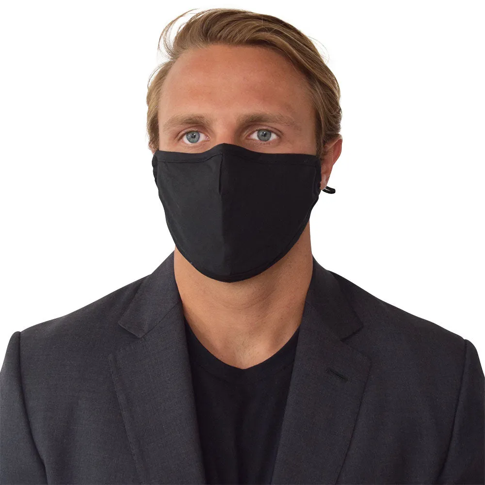 Face Mask 3 Pack Black Cotton