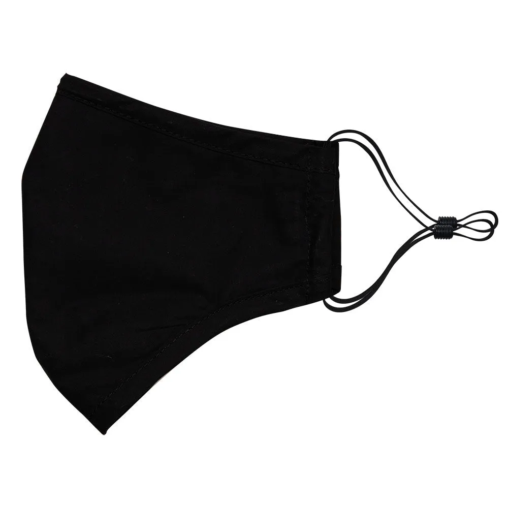 Face Mask 3 Pack Black Cotton