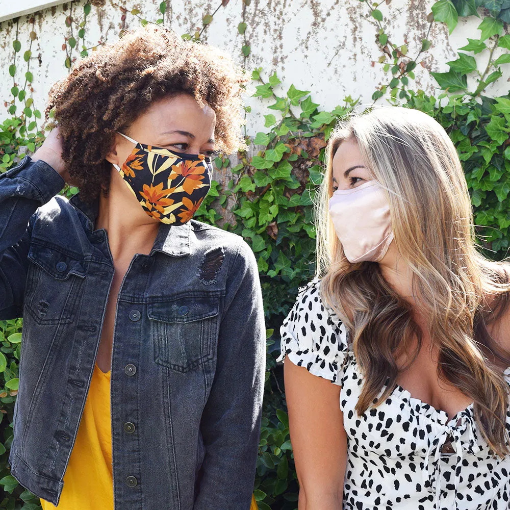 Face Mask Black Floral