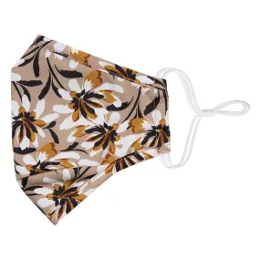 Face Mask Tan Floral