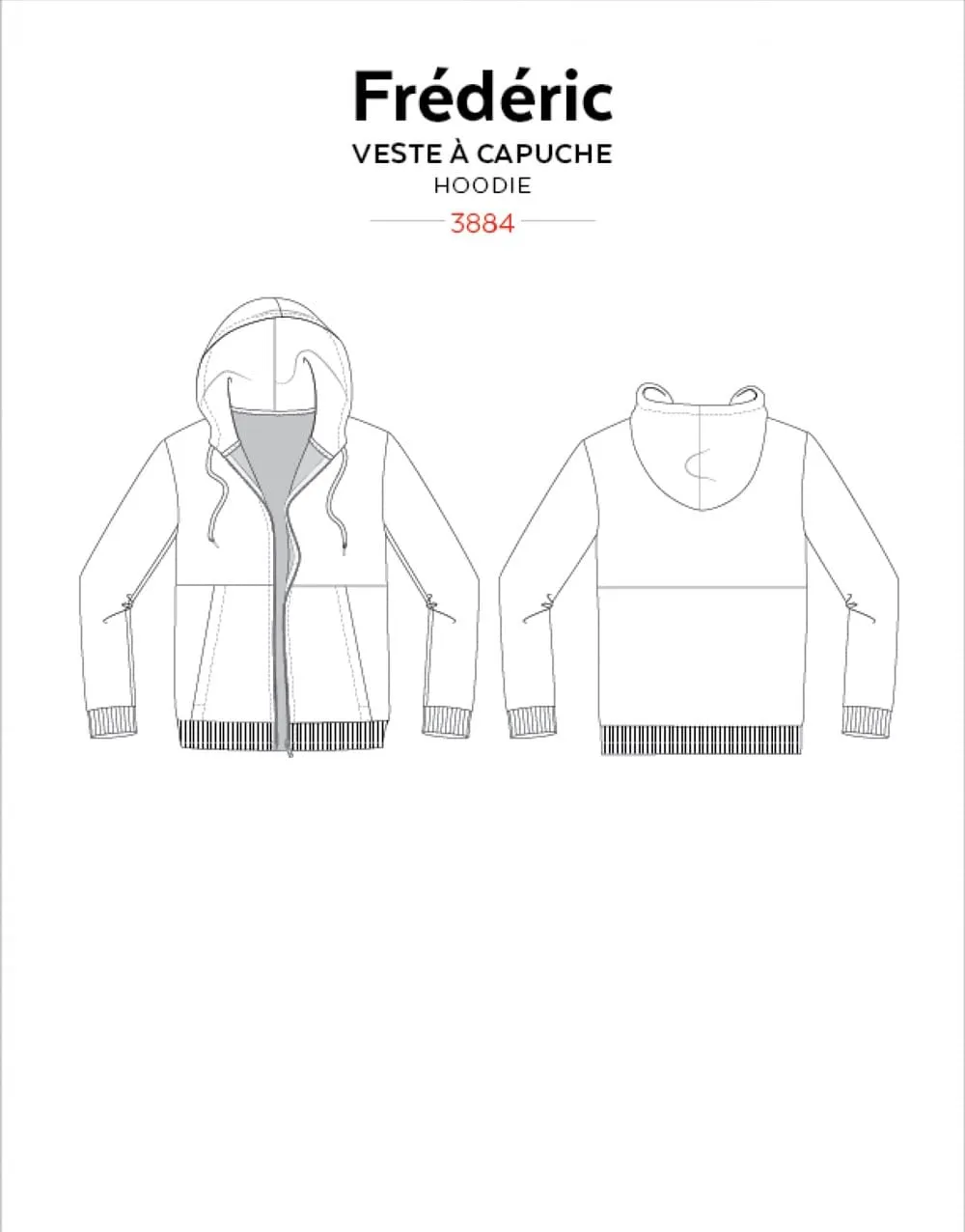 Frederic Hoodie for Kids & Adults, Jalie Sewing Pattern