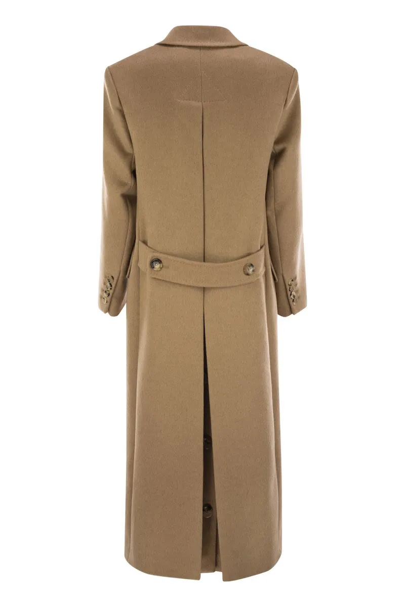 FUNGO - CAMEL DOUBLE-BREASTED COAT