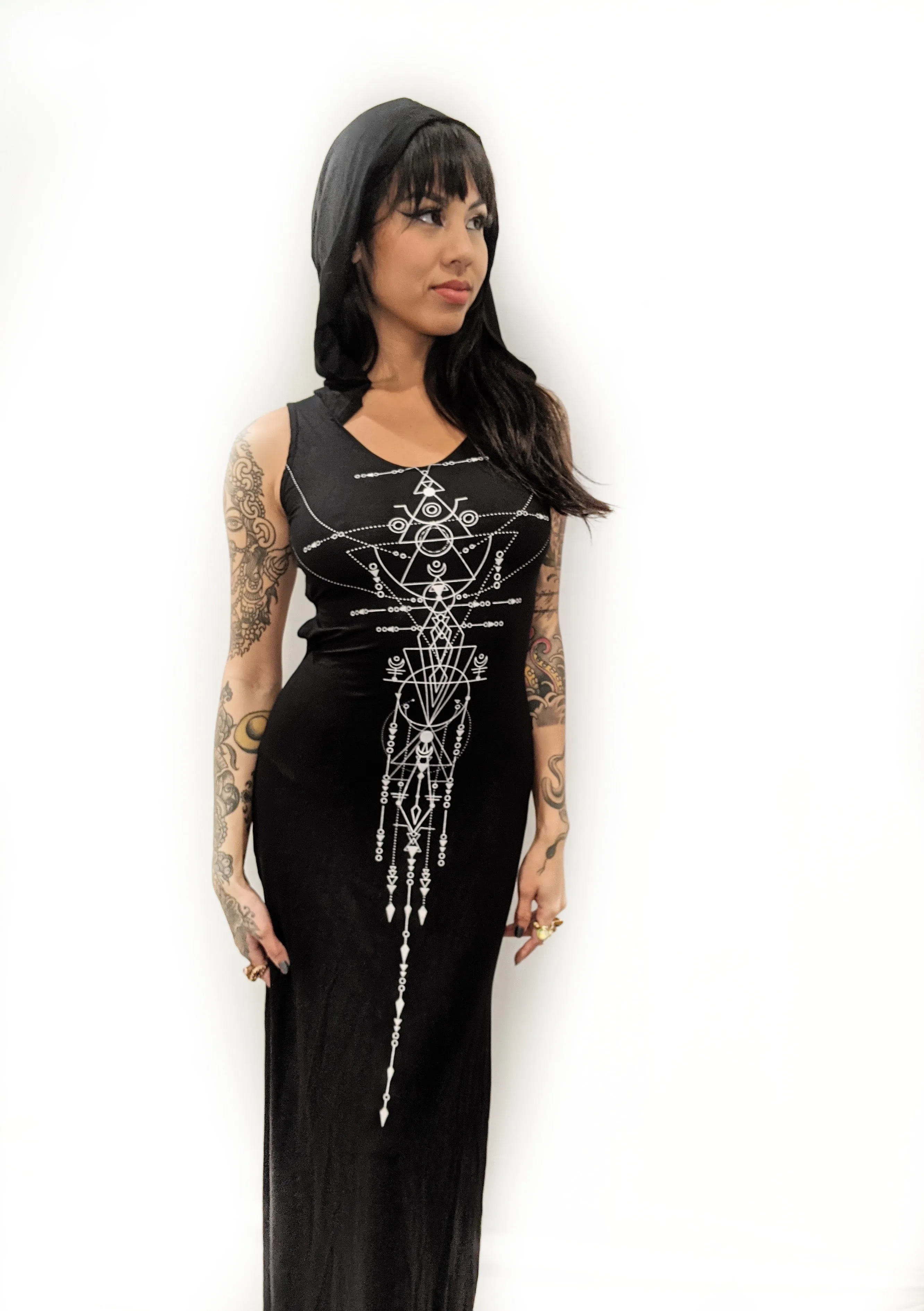 Galactic Long Hoodie Dress