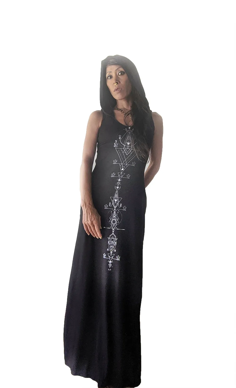 Galactic Long Hoodie Dress