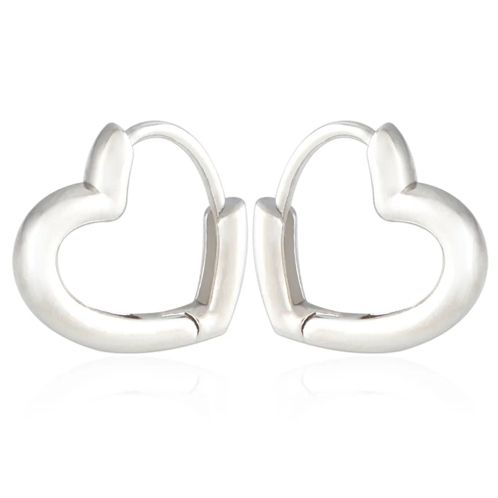 Heart Shape Huggie Hoop Earrings