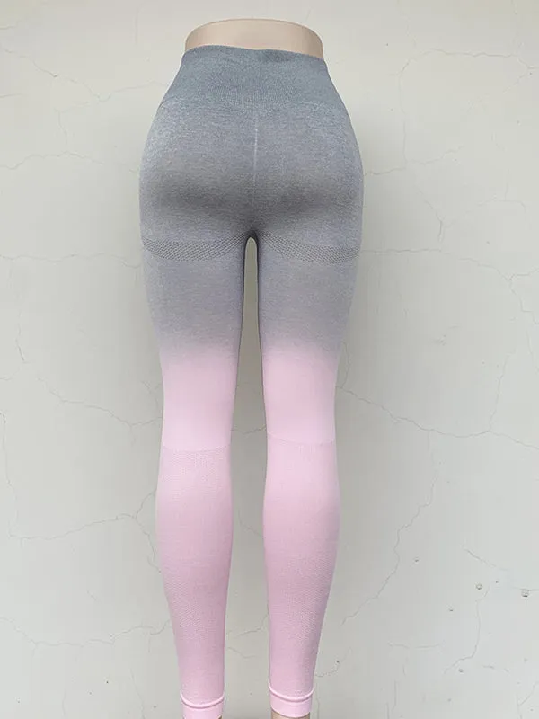 High waist gradient yoga pants