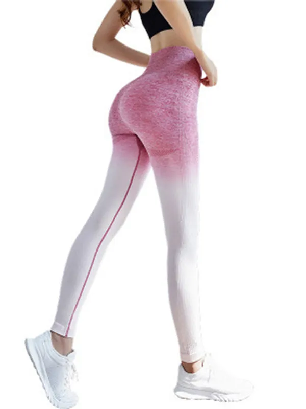 High waist gradient yoga pants