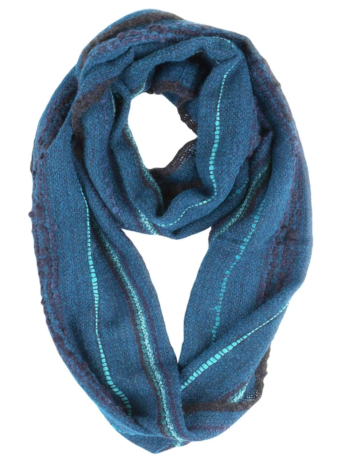 Infinity  Alpaca Scarf - Boucle - Deep Sea