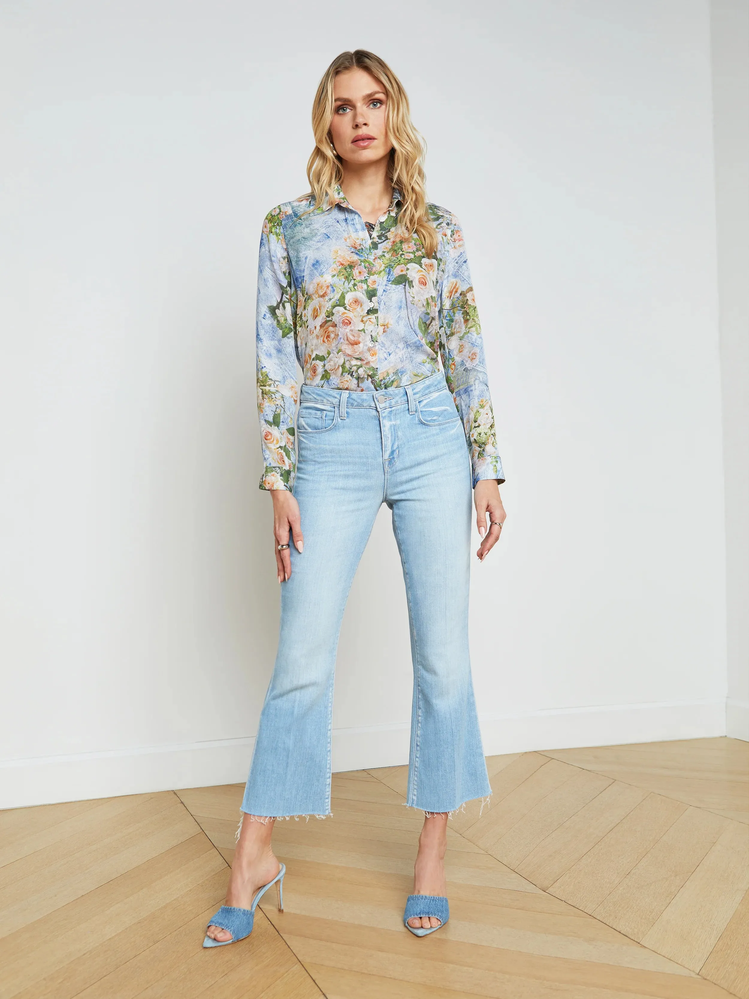L'AGENCE KENDRA HIGH RISE CROP FLARE