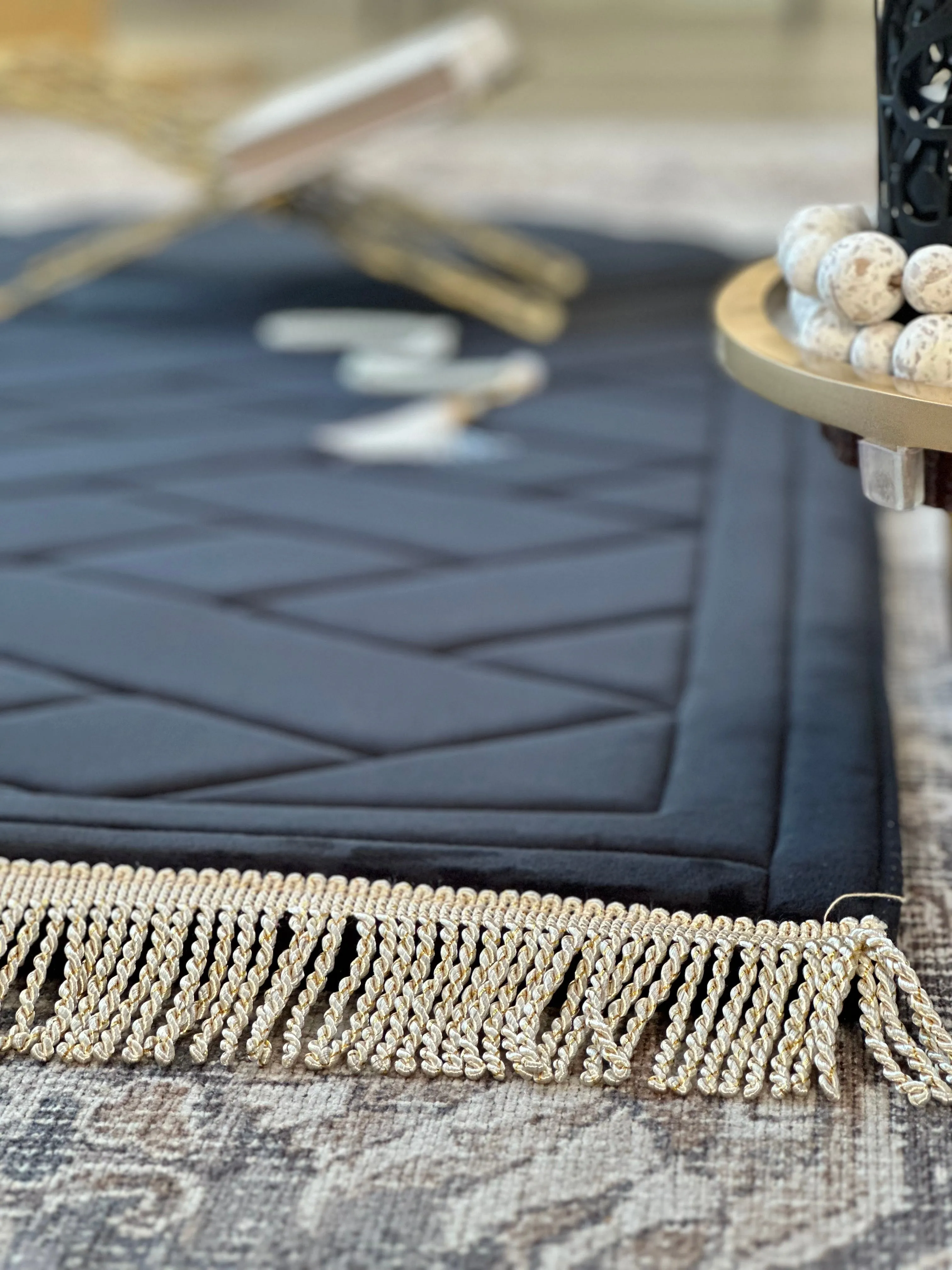 Large Sea shell Anti-Slip Luxury Prayer Mat with Tote Bag