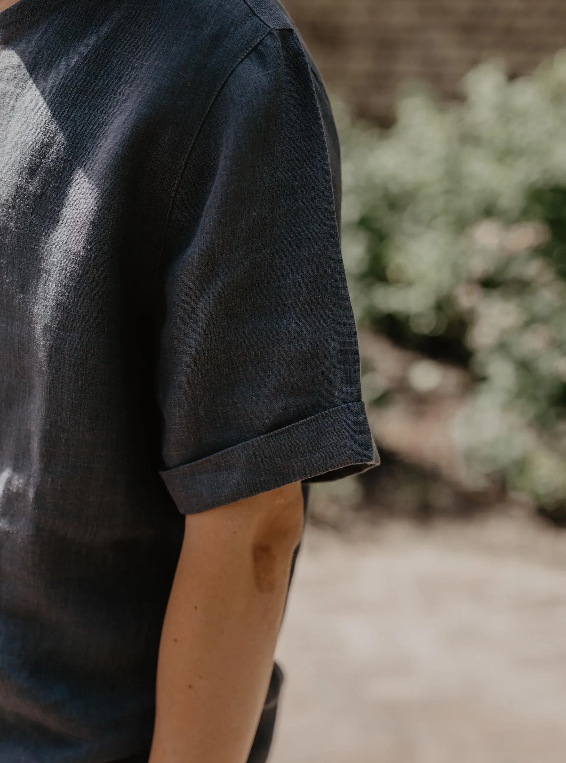 Linen top ATLAS - Charcoal