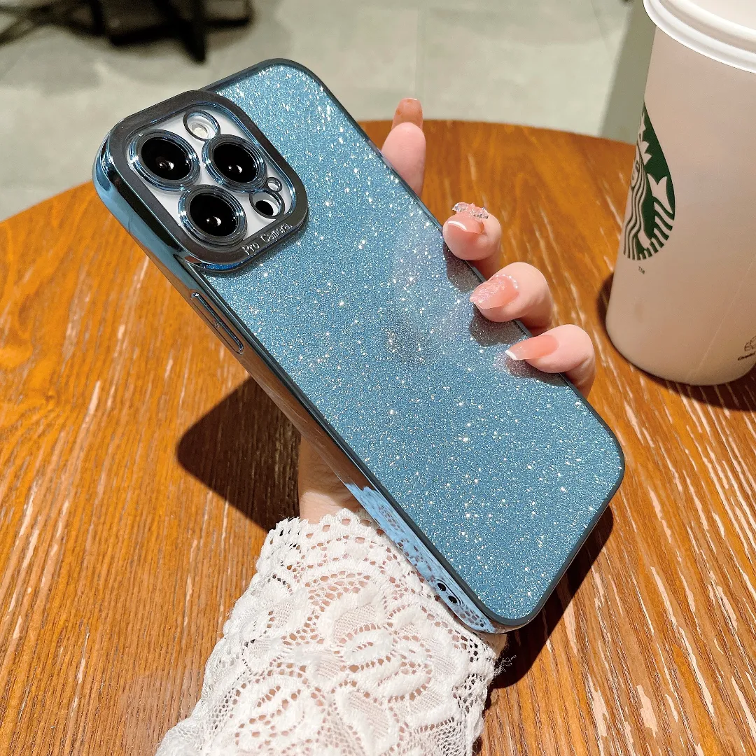 Luxury Square Plating Glitter Case