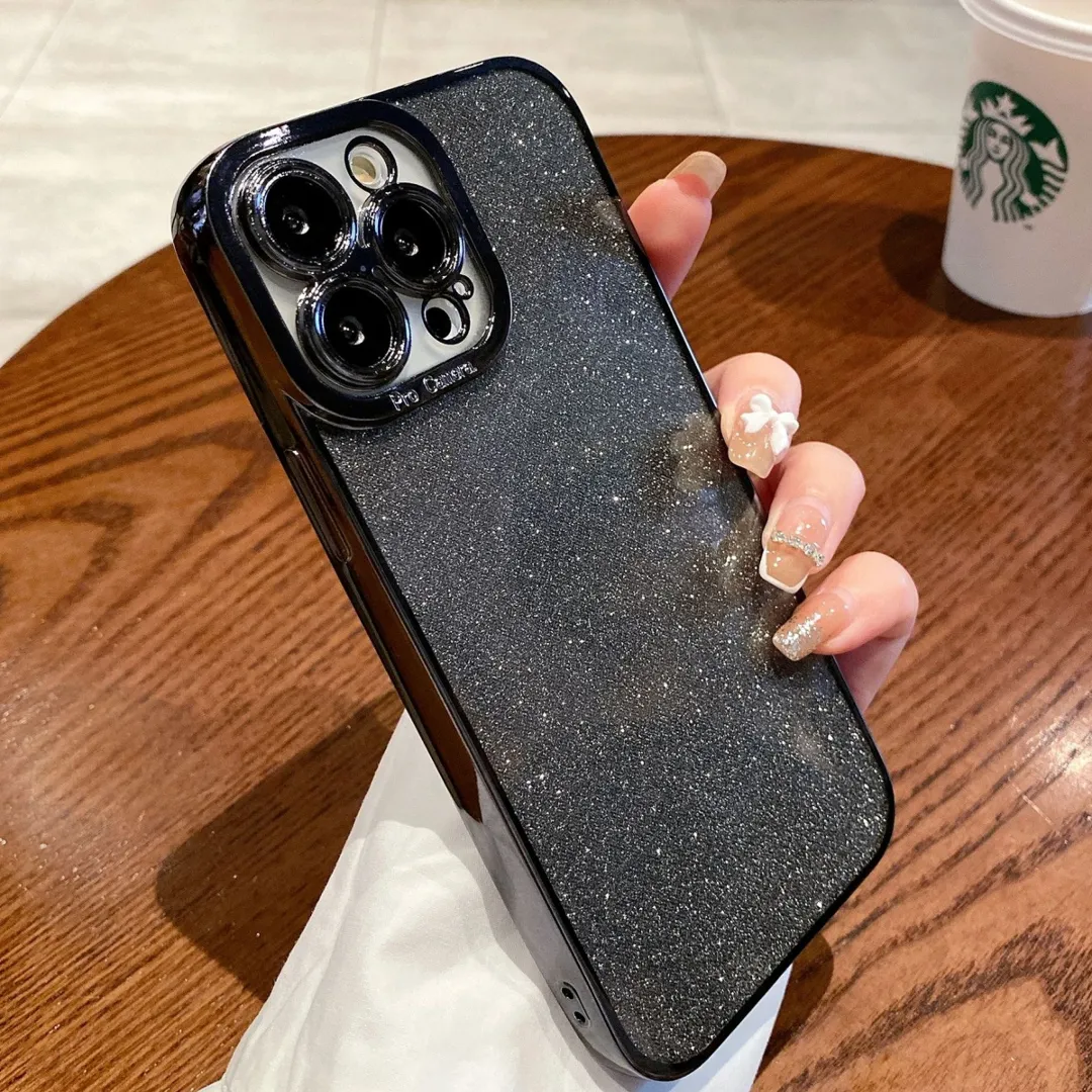 Luxury Square Plating Glitter Case