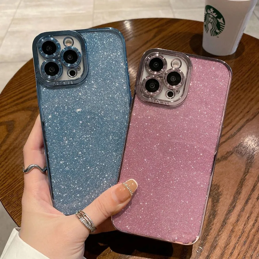Luxury Square Plating Glitter Case