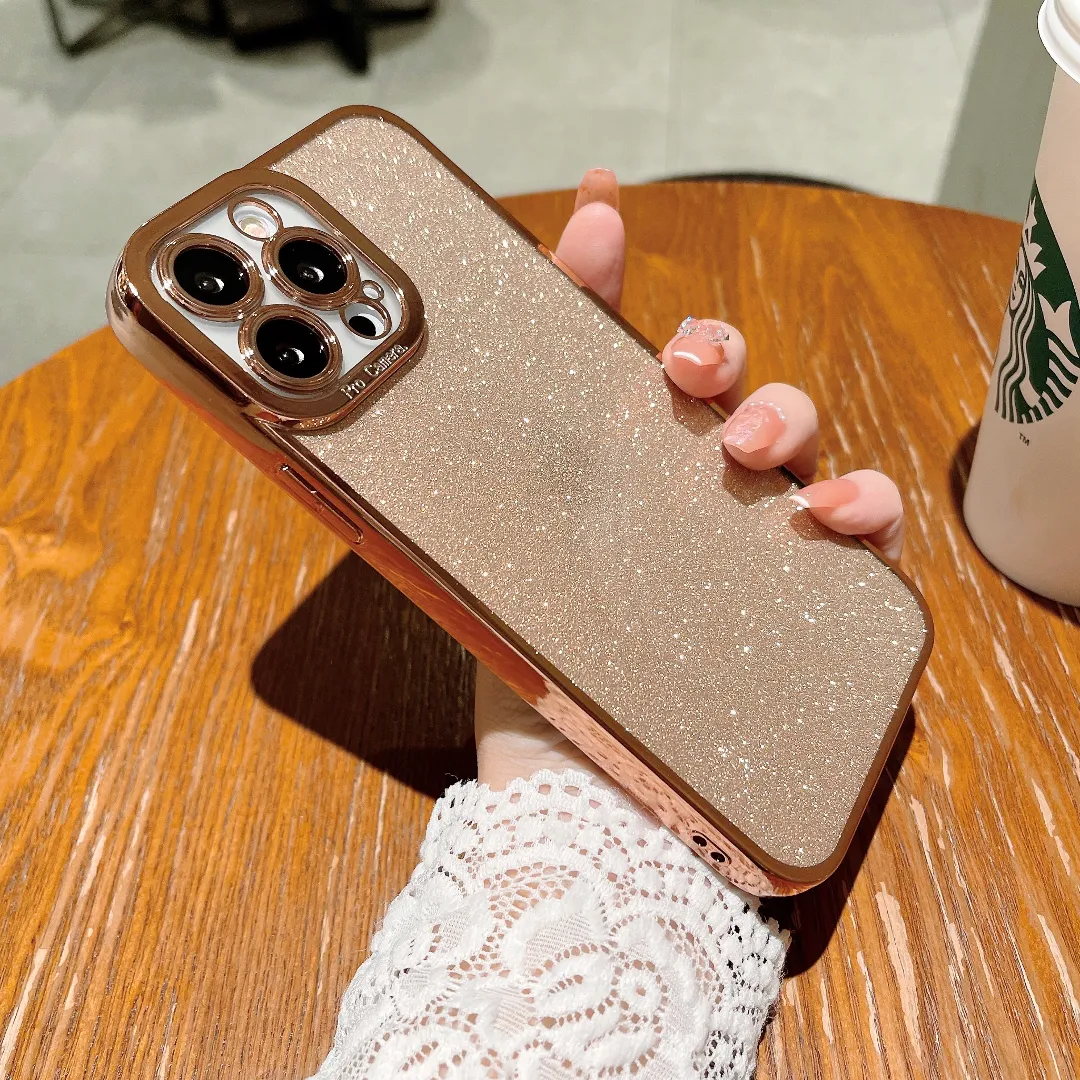 Luxury Square Plating Glitter Case
